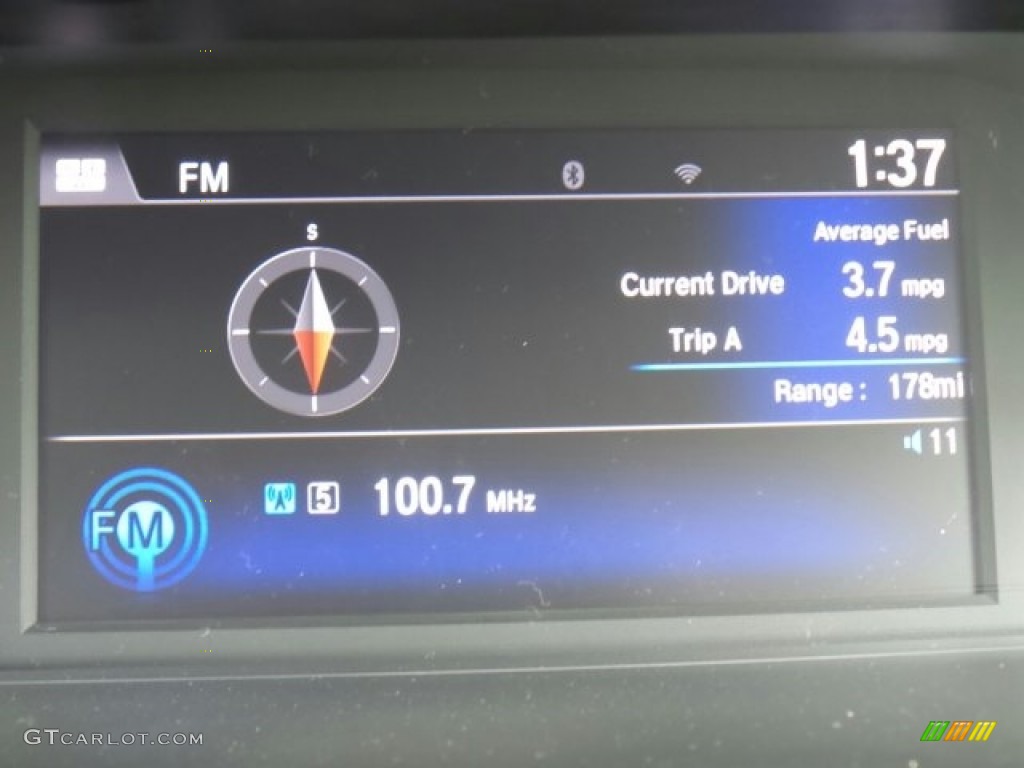 2017 Accord Hybrid EX-L Sedan - Vortex Blue Pearl / Black photo #30