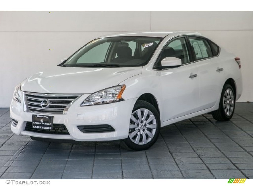 2014 Sentra S - Aspen White / Charcoal photo #15