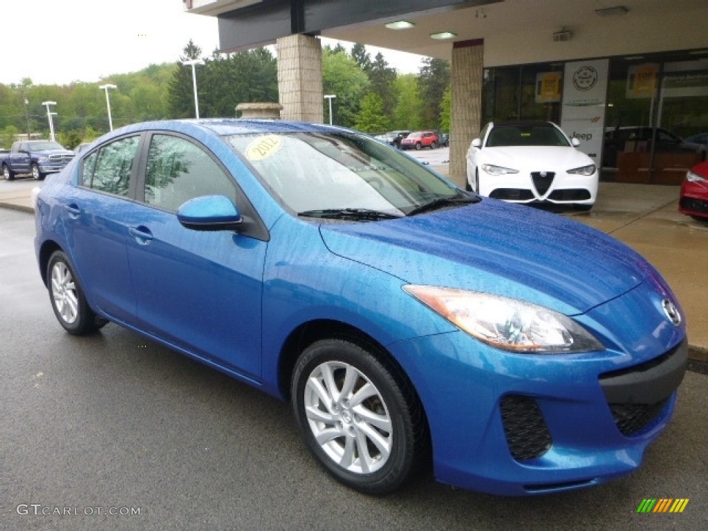 2012 MAZDA3 i Touring 4 Door - Sky Blue Mica / Black photo #3