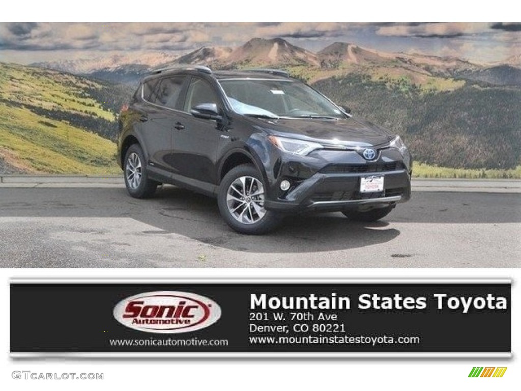 2017 RAV4 XLE AWD Hybrid - Black / Black photo #1