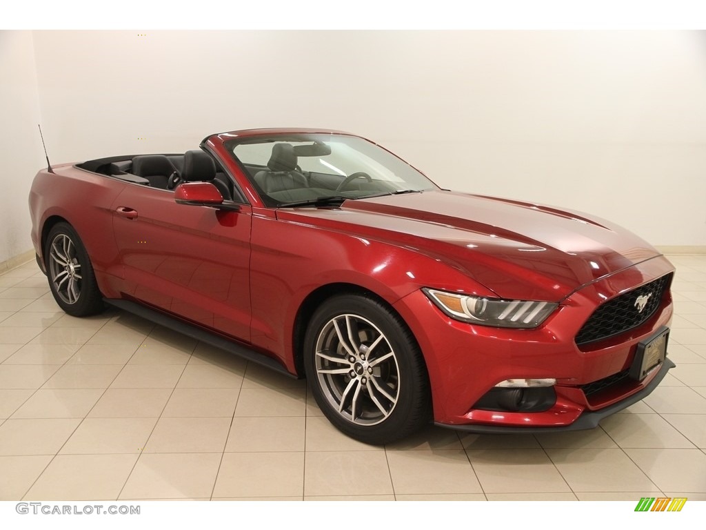 2017 Mustang EcoBoost Premium Convertible - Ruby Red / Ebony photo #1
