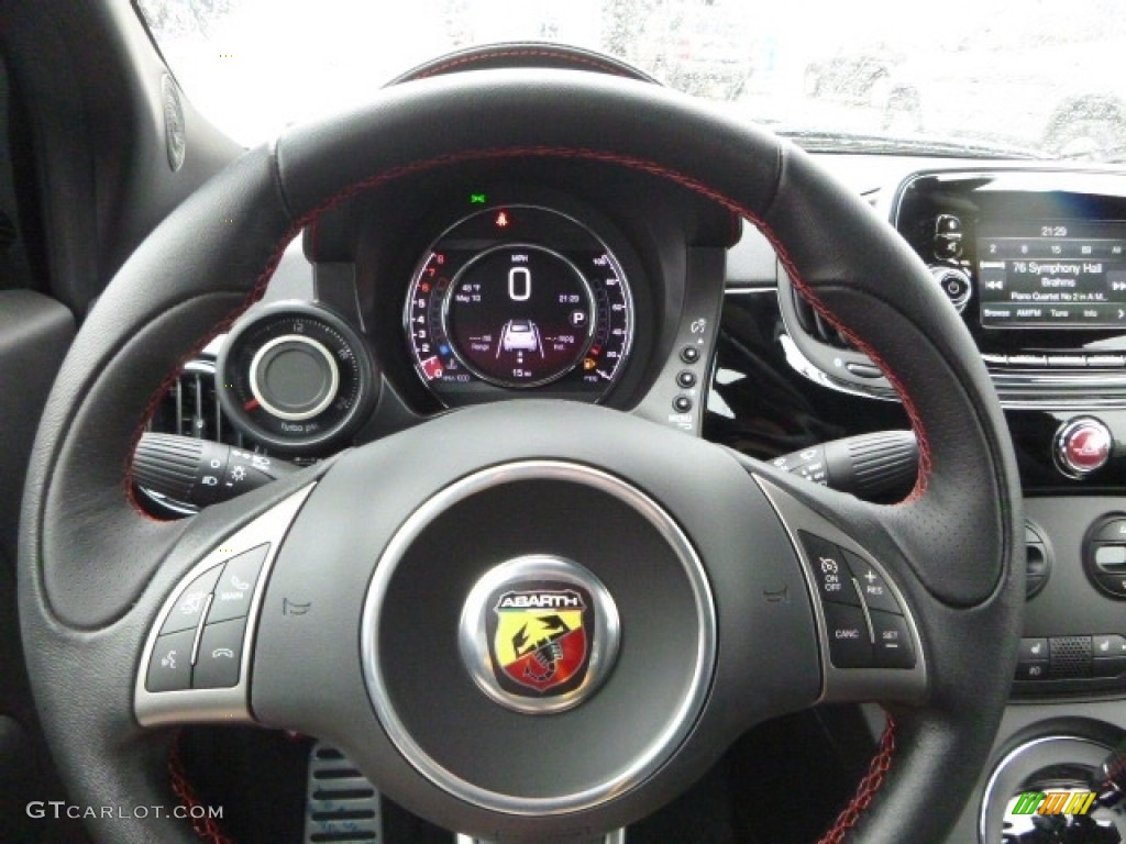 2017 Fiat 500c Abarth Nero (Black) Steering Wheel Photo #120419951
