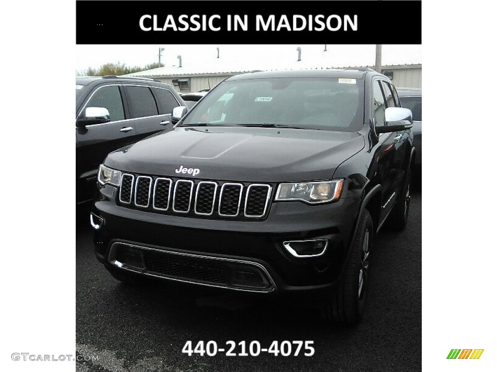 2017 Grand Cherokee Limited 4x4 - Diamond Black Crystal Pearl / Black photo #1
