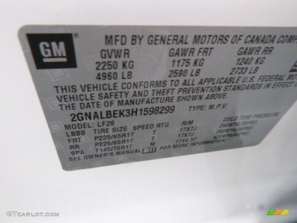 2017 Equinox LS - Summit White / Jet Black photo #17