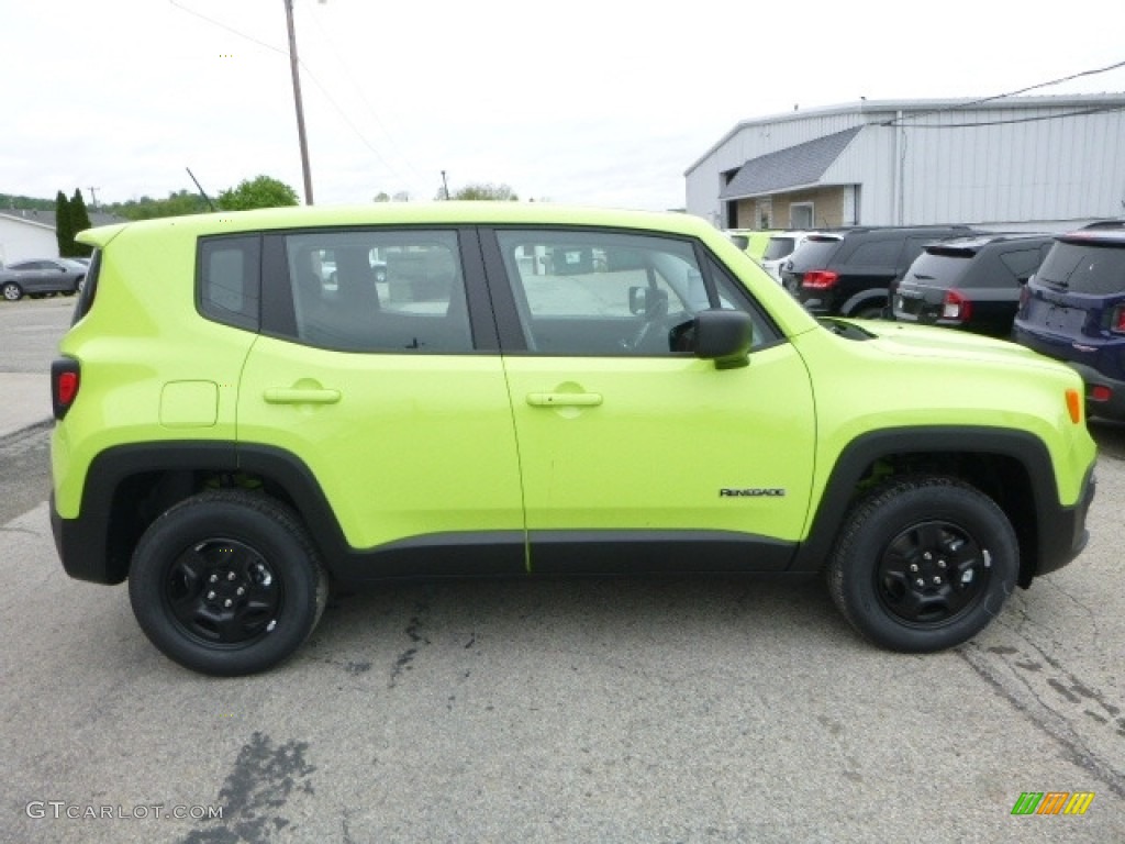 2017 Renegade Sport 4x4 - Hypergreen / Black photo #6
