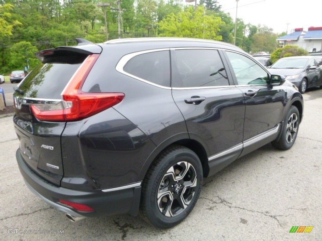 2017 CR-V Touring AWD - Obsidian Blue Pearl / Gray photo #4