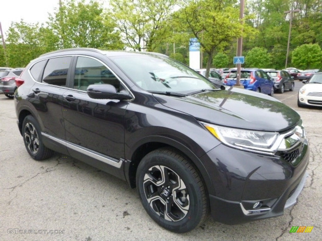 2017 CR-V Touring AWD - Obsidian Blue Pearl / Gray photo #5