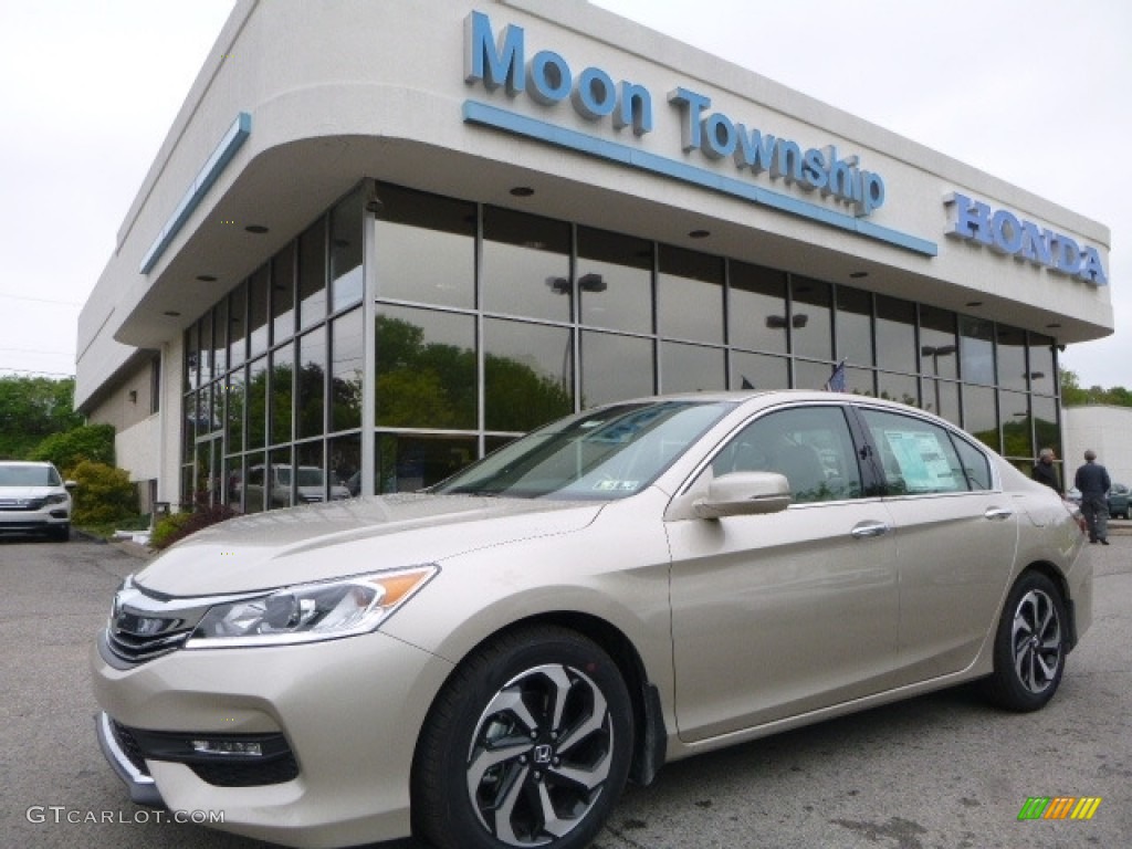 2017 Accord EX-L V6 Sedan - Champagne Frost Pearl / Ivory photo #1