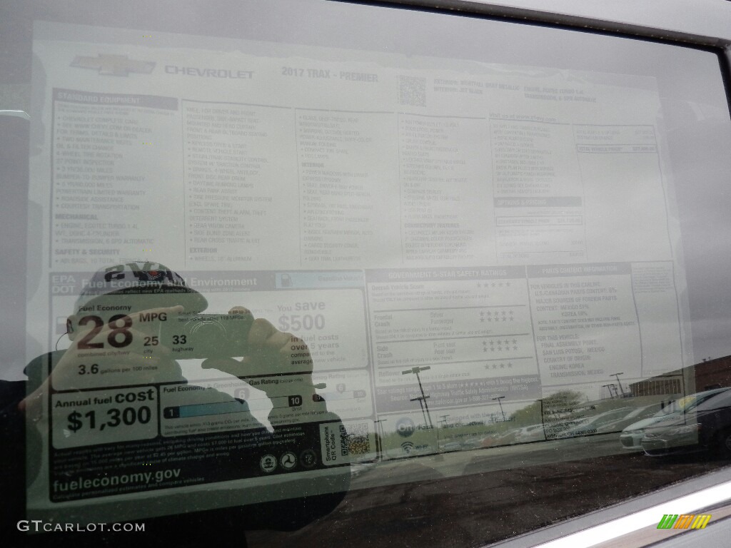 2017 Chevrolet Trax Premier Window Sticker Photo #120430825