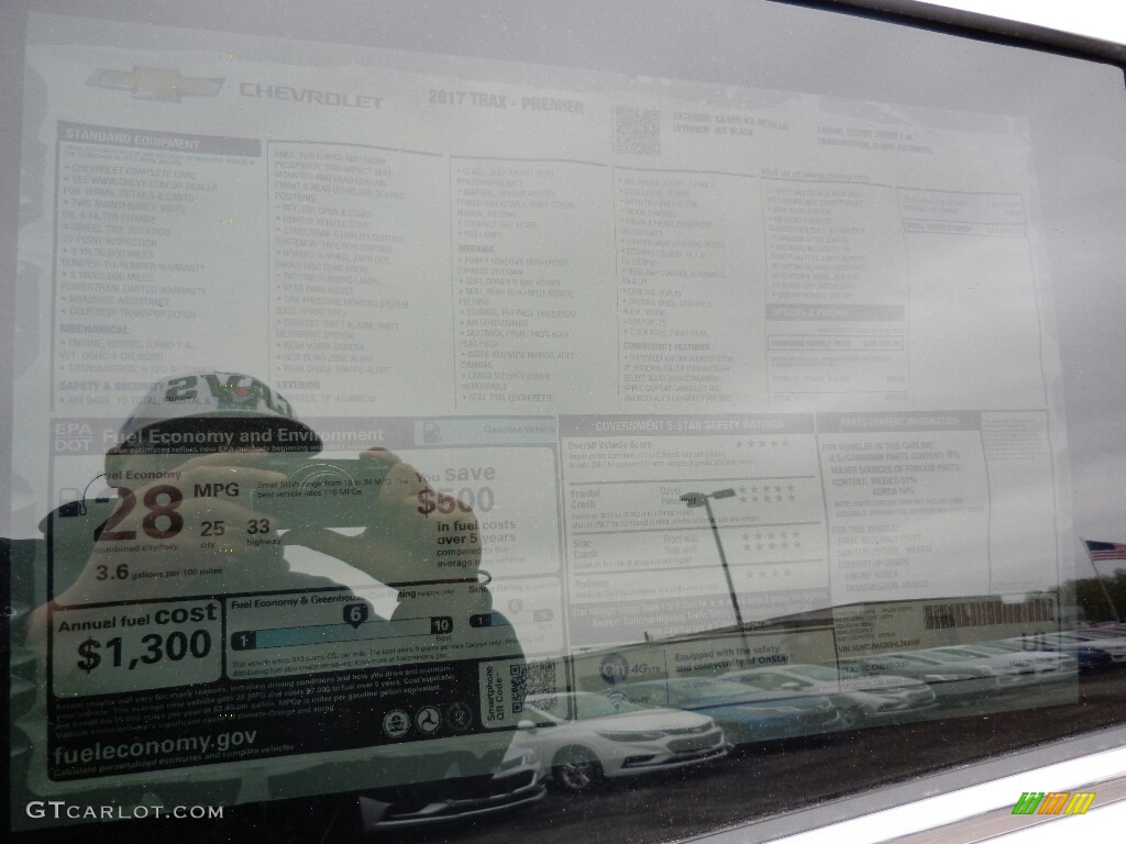 2017 Chevrolet Trax Premier Window Sticker Photos