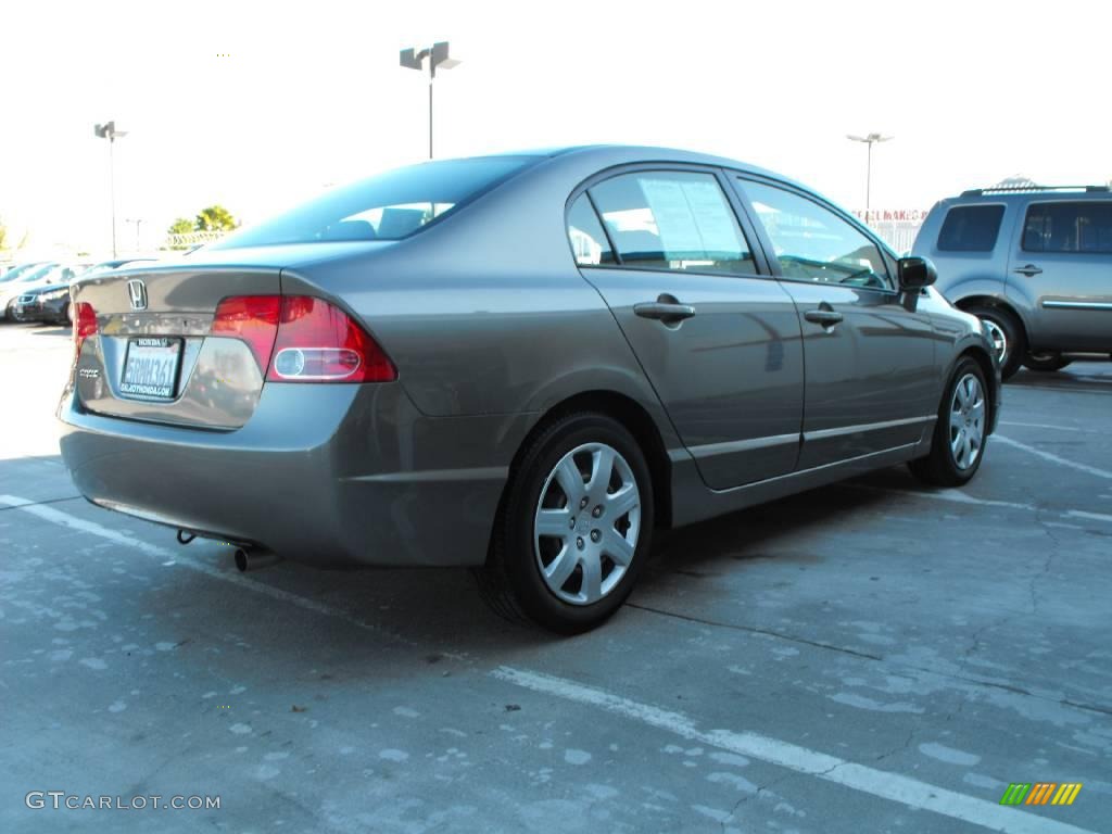 2006 Civic LX Sedan - Galaxy Gray Metallic / Gray photo #5