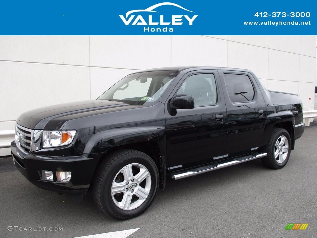 2012 Ridgeline RTL - Crystal Black Pearl / Black photo #1