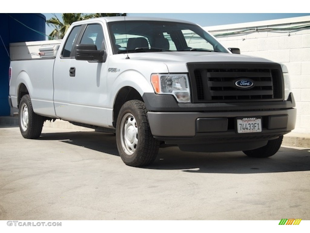 2012 F150 XL SuperCab - Ingot Silver Metallic / Steel Gray photo #1