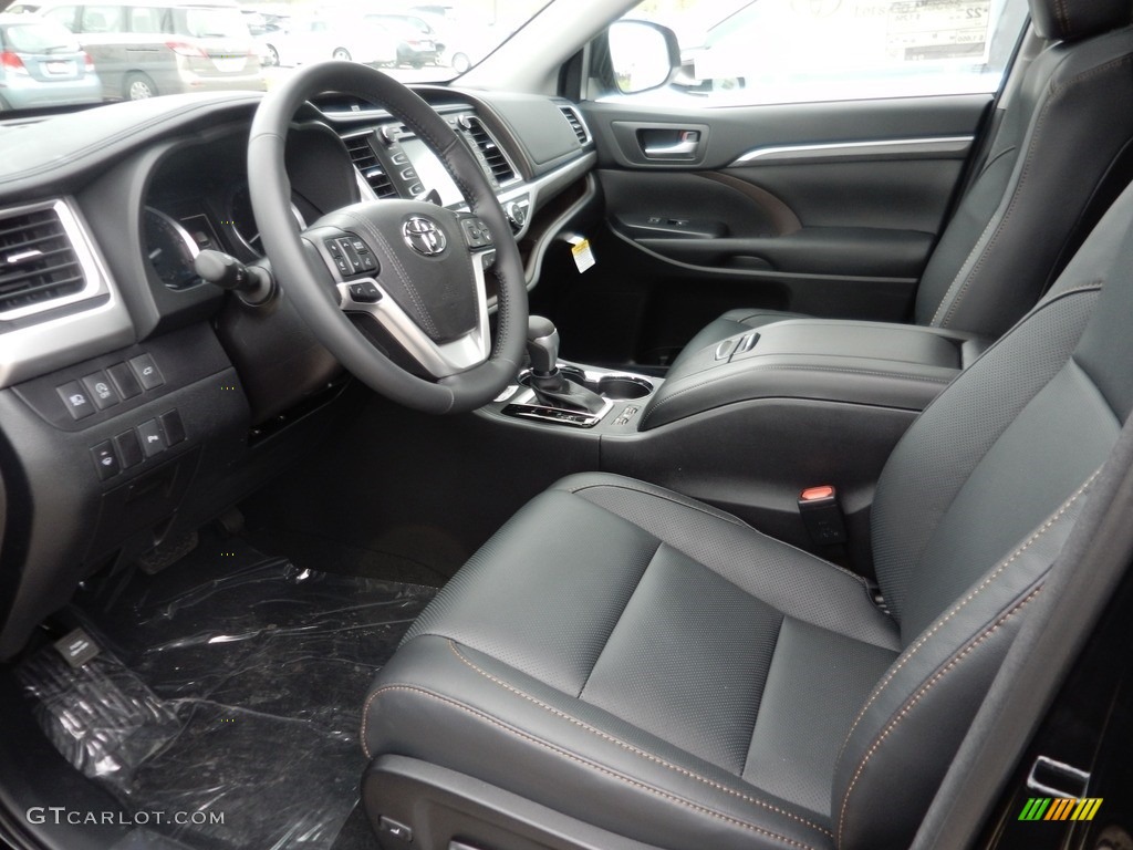 Black Interior 2017 Toyota Highlander Limited AWD Photo #120436471