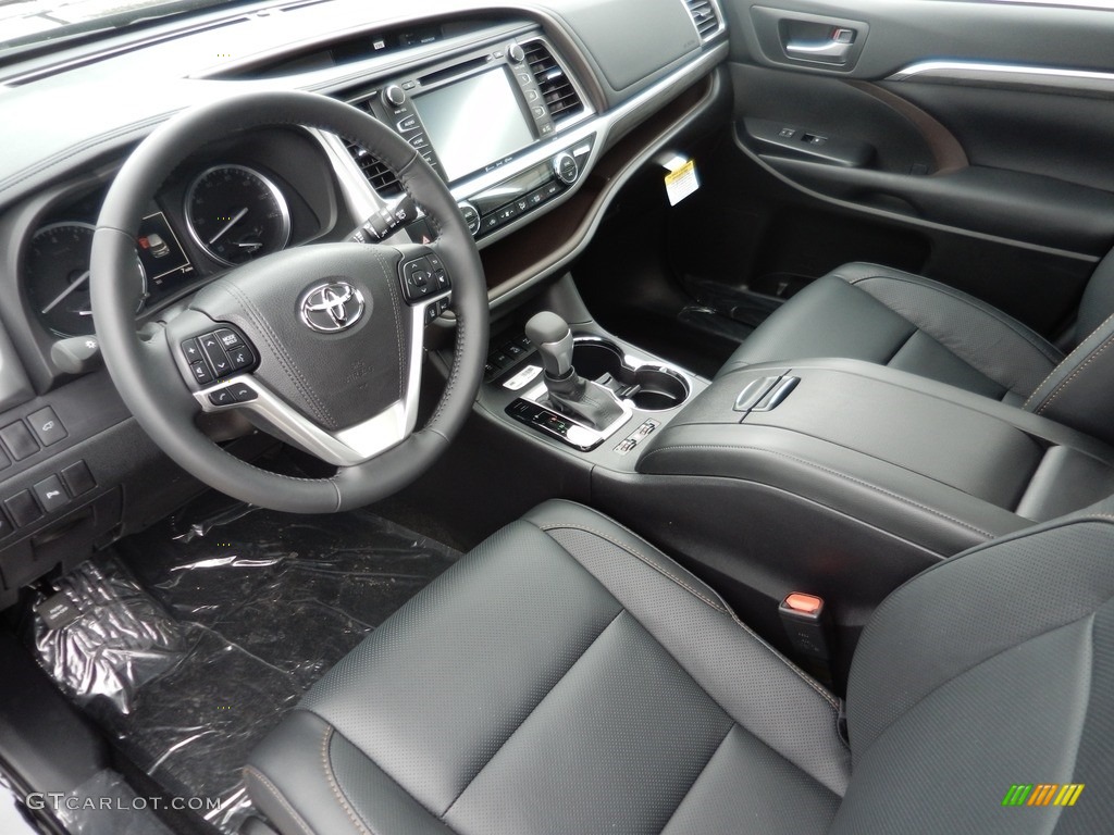 Black Interior 2017 Toyota Highlander Limited AWD Photo #120436504