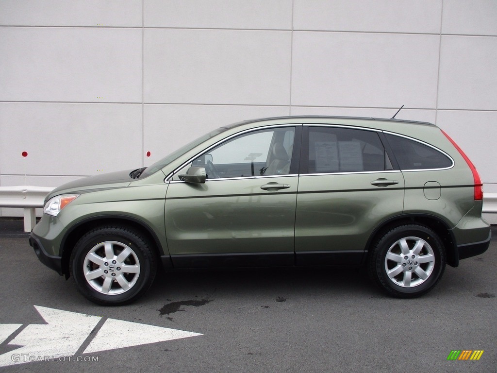 2008 CR-V EX-L 4WD - Green Tea Metallic / Ivory photo #2