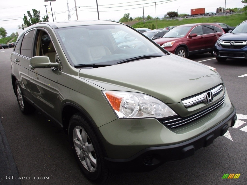 2008 CR-V EX-L 4WD - Green Tea Metallic / Ivory photo #8