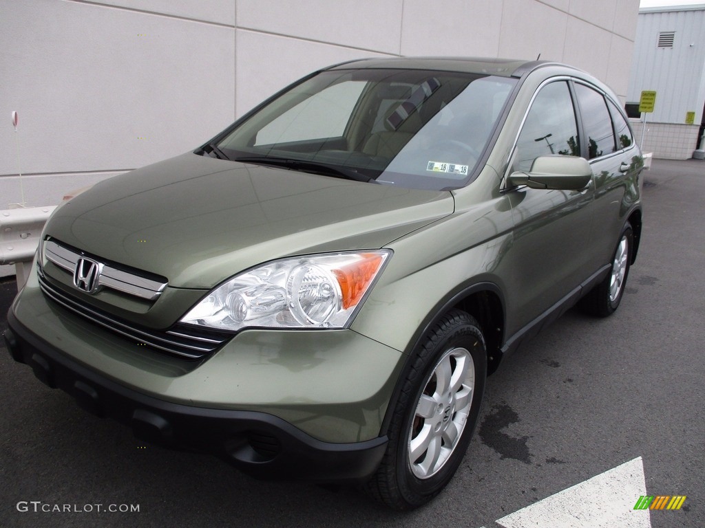 2008 CR-V EX-L 4WD - Green Tea Metallic / Ivory photo #10