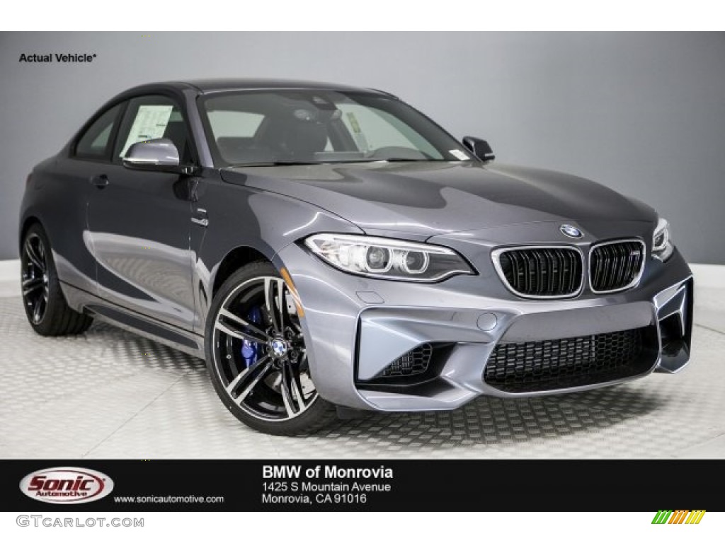 2017 M2 Coupe - Mineral Grey Metallic / Dakota Black/Blue Highlight photo #1