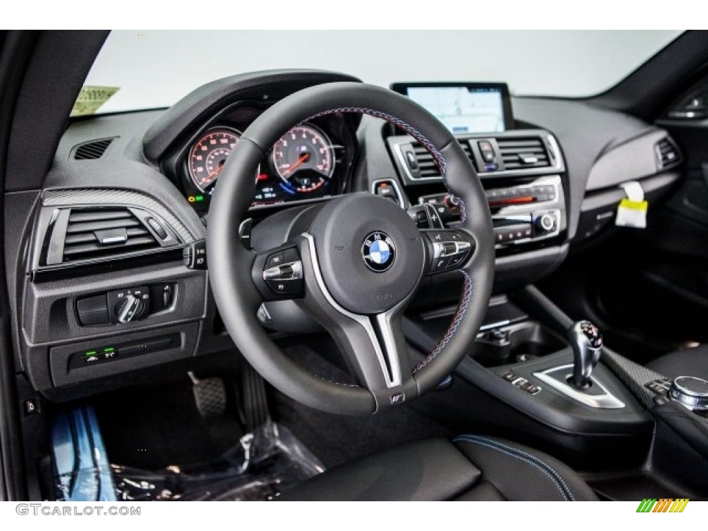 2017 BMW M2 Coupe Dakota Black/Blue Highlight Dashboard Photo #120437545
