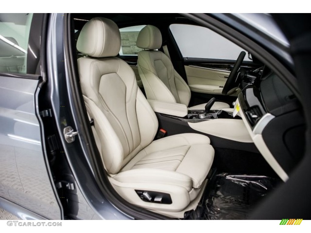 2017 5 Series 540i Sedan - Bluestone Metallic / Ivory White photo #2