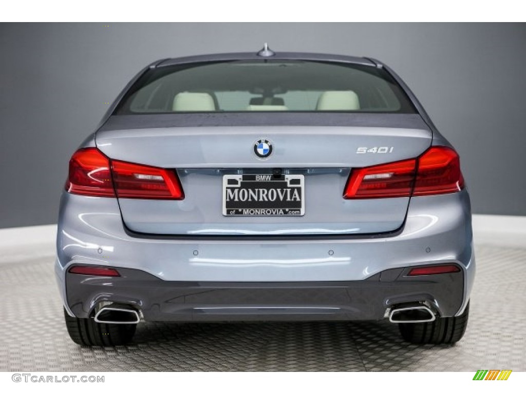 2017 5 Series 540i Sedan - Bluestone Metallic / Ivory White photo #4