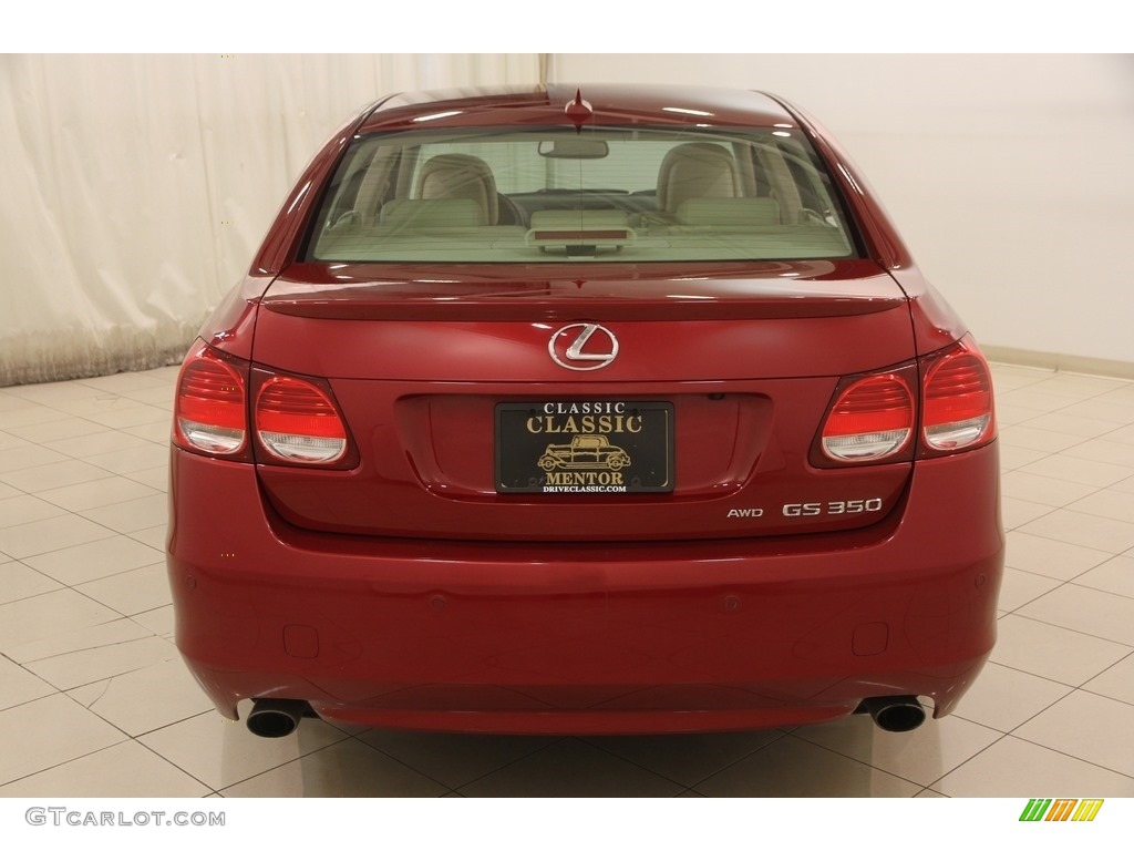 2011 GS 350 AWD - Matador Red Mica / Parchment/Birds Eye Maple photo #18