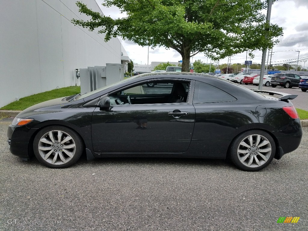 2009 Civic Si Coupe - Crystal Black Pearl / Black photo #2