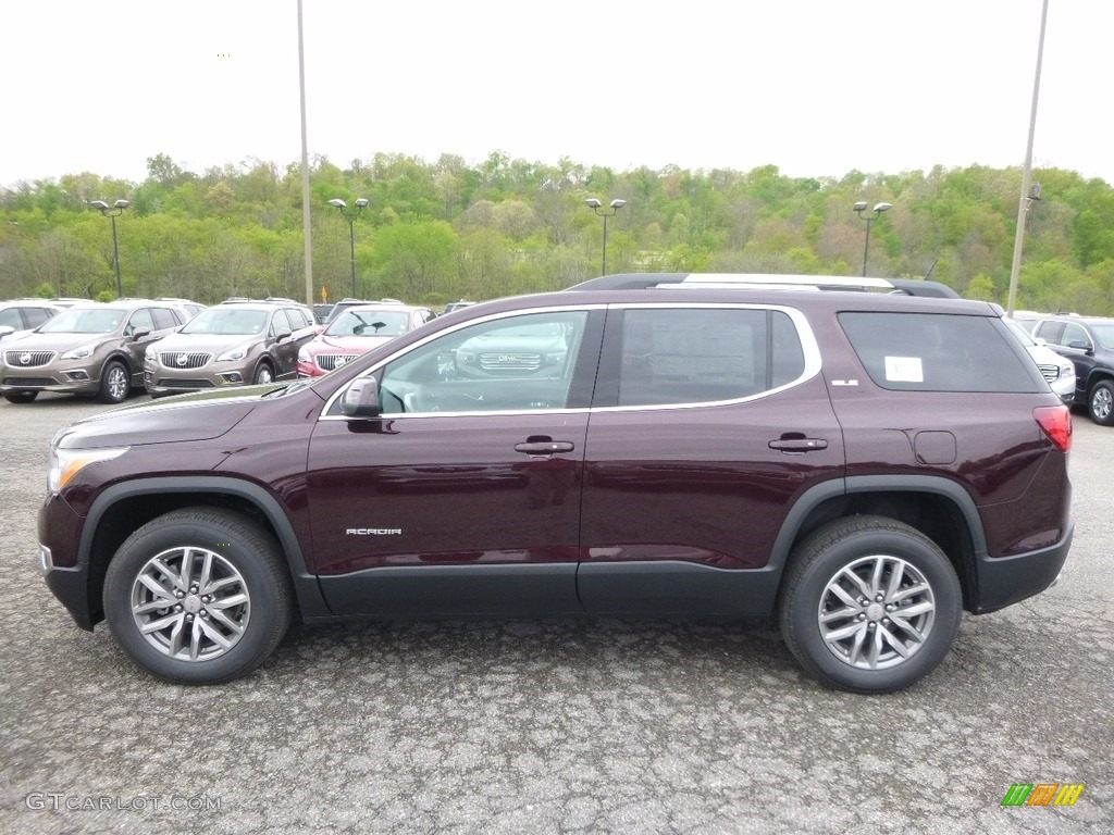 2017 Acadia SLE AWD - Black Cherry Metallic / Jet Black photo #8