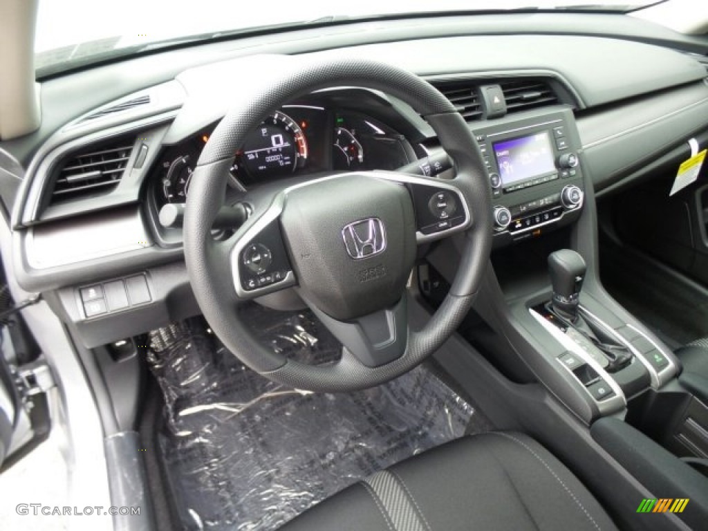 Black Interior 2017 Honda Civic LX Sedan Photo #120451280