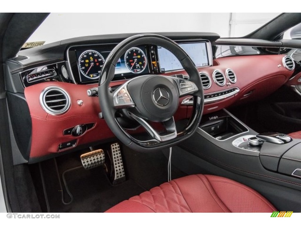 2017 Mercedes-Benz S 550 4Matic Coupe designo Bengal Red/Black Dashboard Photo #120456098