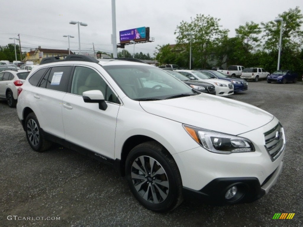 2017 Outback 3.6R Limited - Crystal White Pearl / Warm Ivory photo #1