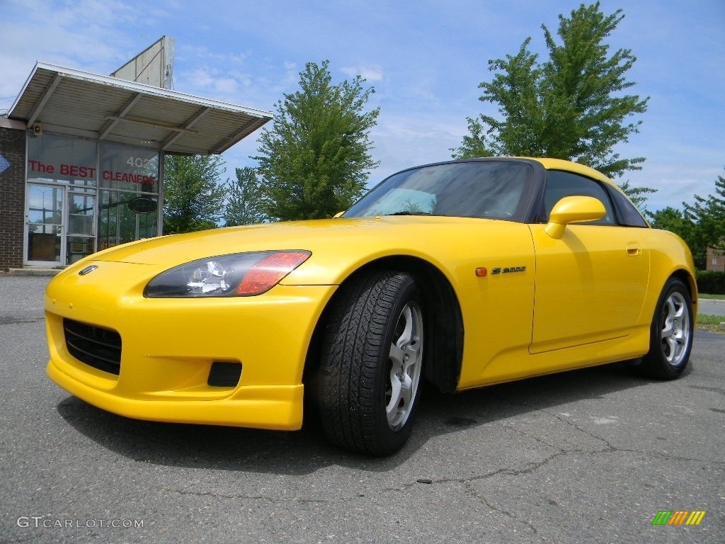 2001 S2000 Roadster - Spa Yellow / Black photo #6