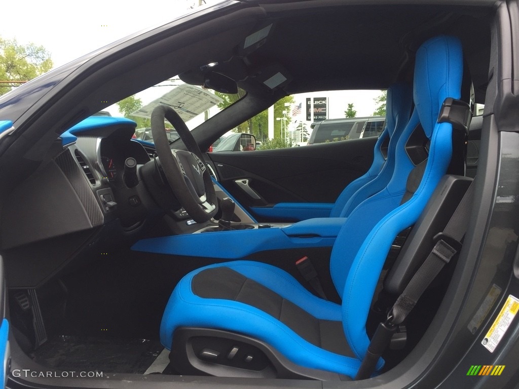 Tension Blue Two-Tone Interior 2017 Chevrolet Corvette Grand Sport Coupe Photo #120459503