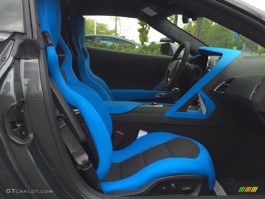 Tension Blue Two-Tone Interior 2017 Chevrolet Corvette Grand Sport Coupe Photo #120459800