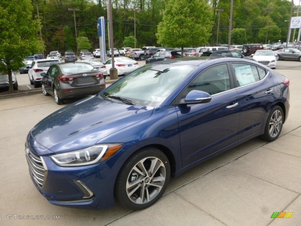 Lakeside Blue 2017 Hyundai Elantra Limited Exterior Photo #120460676
