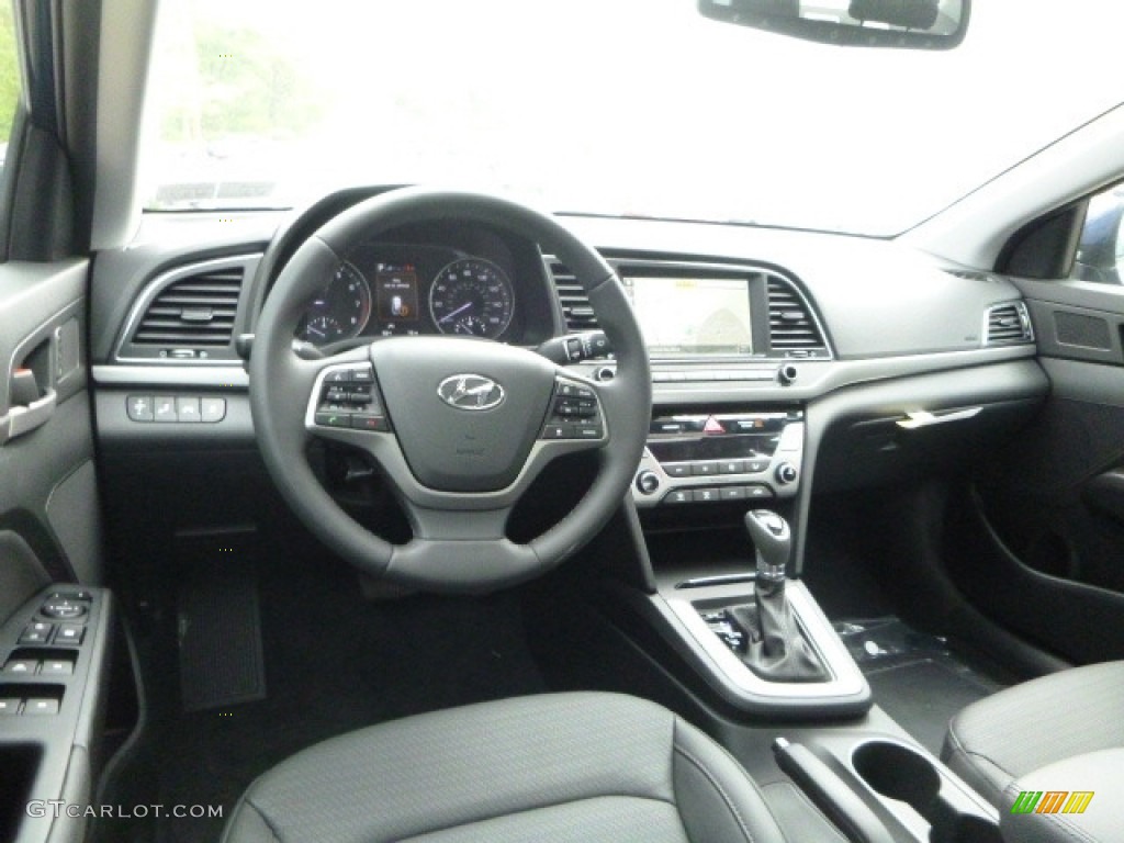Black Interior 2017 Hyundai Elantra Limited Photo #120460760