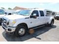 Oxford White - F350 Super Duty Lariat Crew Cab 4x4 Dually Photo No. 8