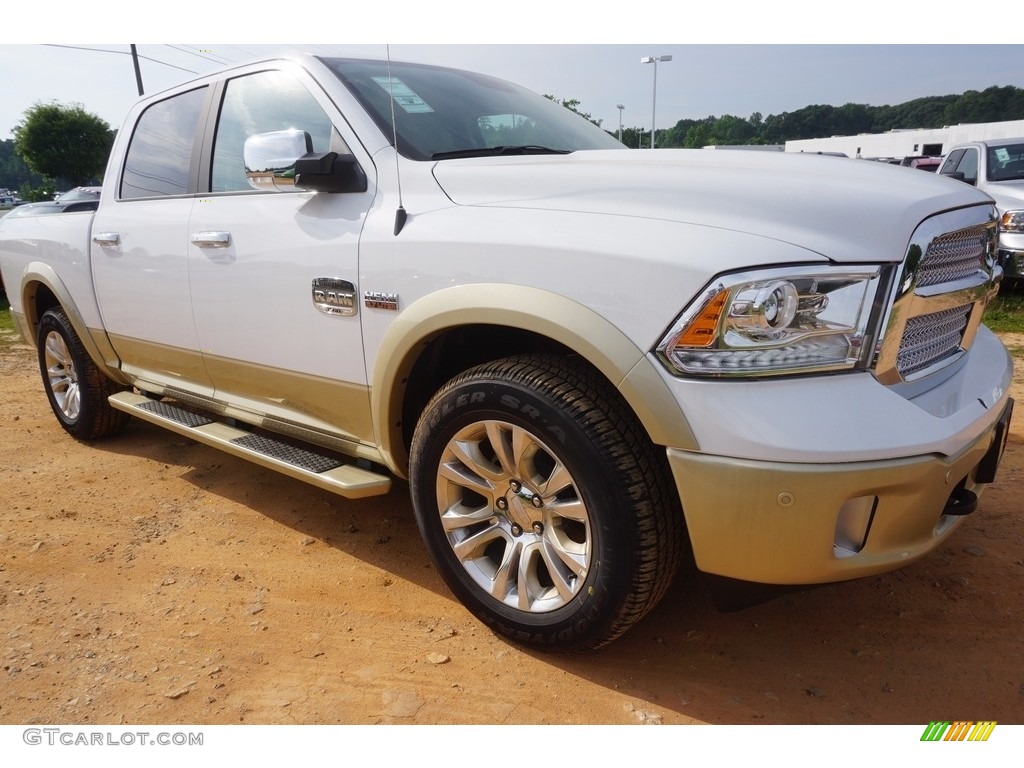 2017 1500 Laramie Longhorn Crew Cab - Bright White / Canyon Brown/Light Frost Beige photo #4