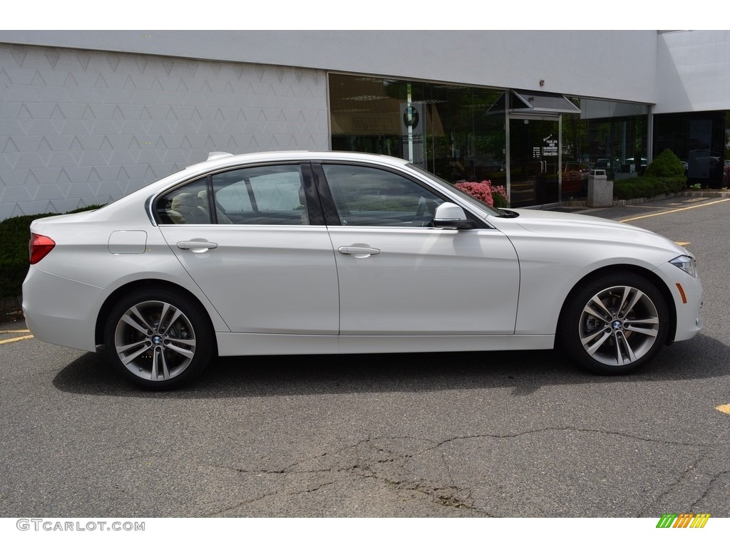 2017 3 Series 330i xDrive Sedan - Alpine White / Venetian Beige/Black photo #2