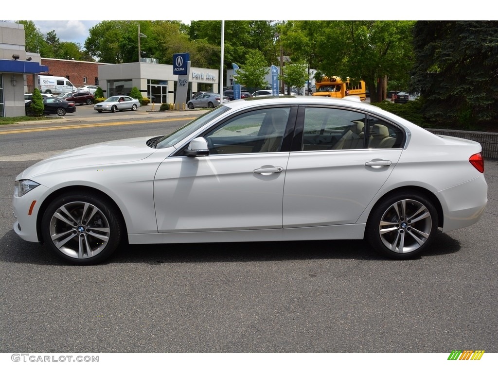 2017 3 Series 330i xDrive Sedan - Alpine White / Venetian Beige/Black photo #5