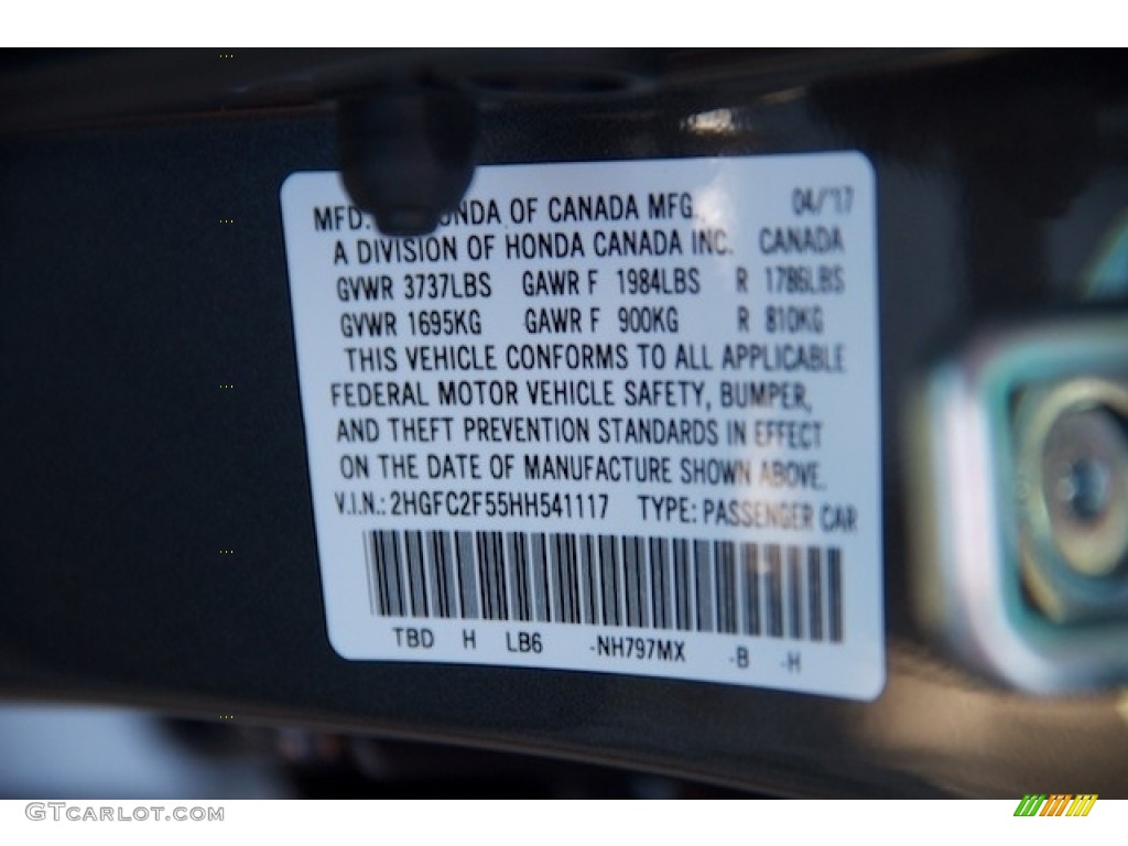 2017 Civic LX Sedan - Modern Steel Metallic / Gray photo #16