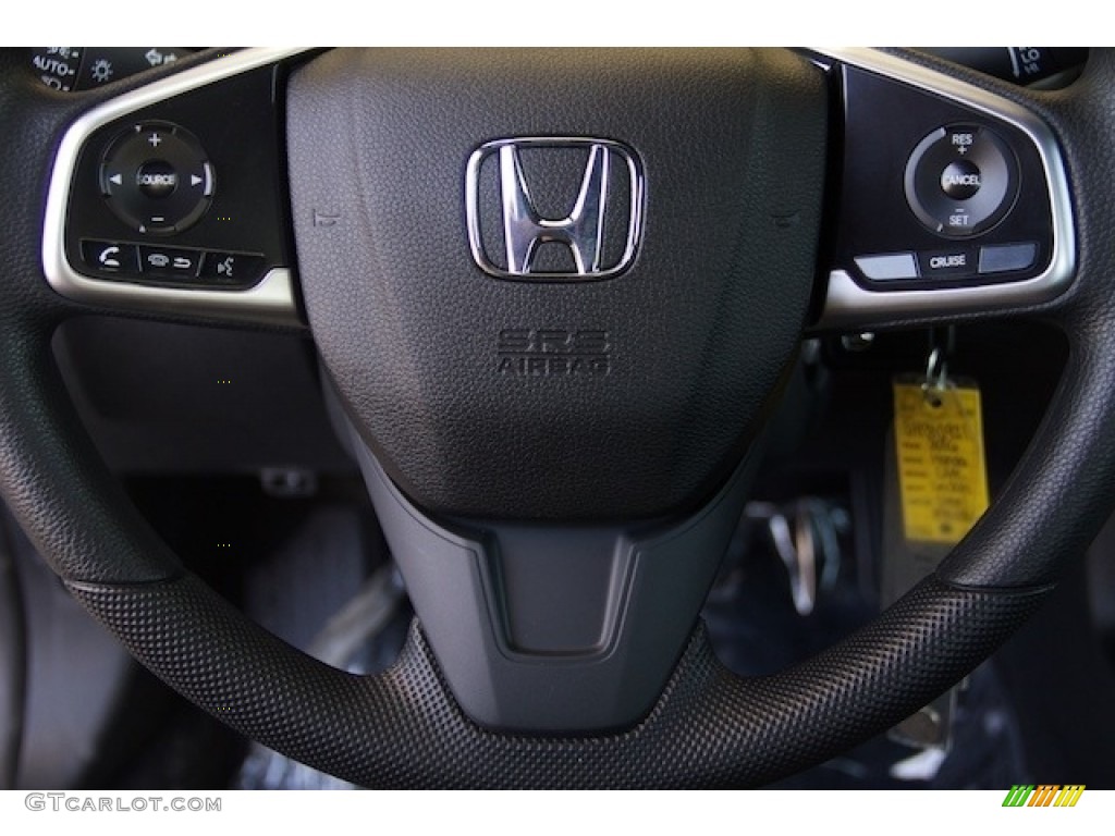 2017 Civic LX Coupe - Modern Steel Metallic / Black/Gray photo #9