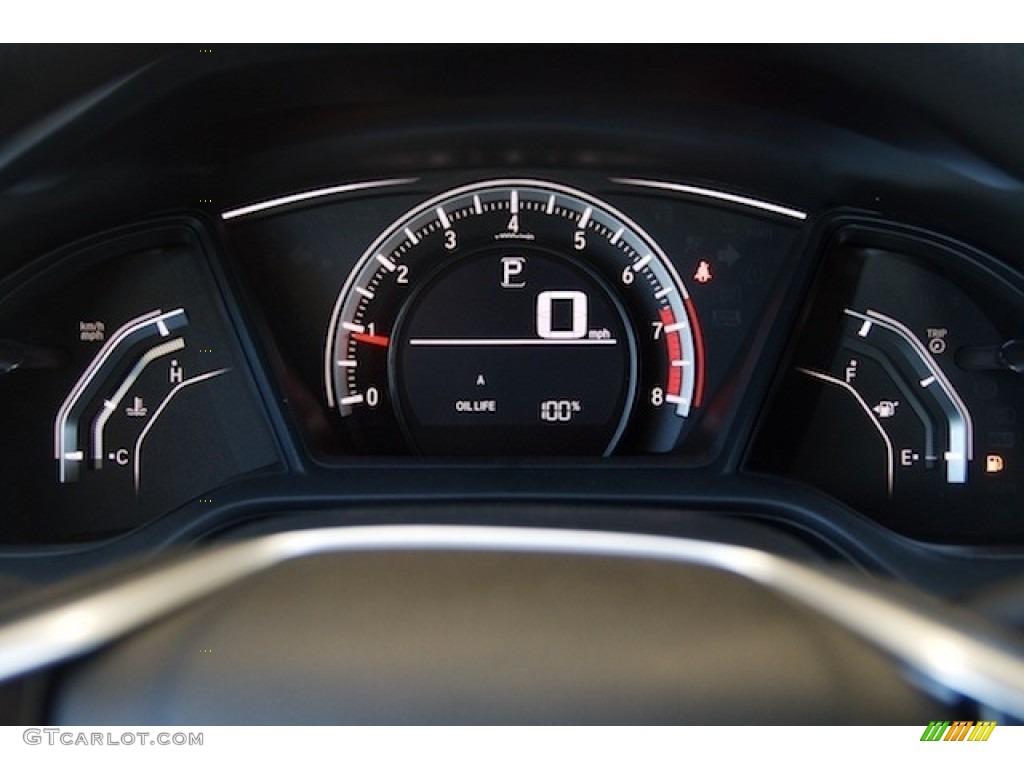 2017 Civic LX Coupe - Modern Steel Metallic / Black/Gray photo #13