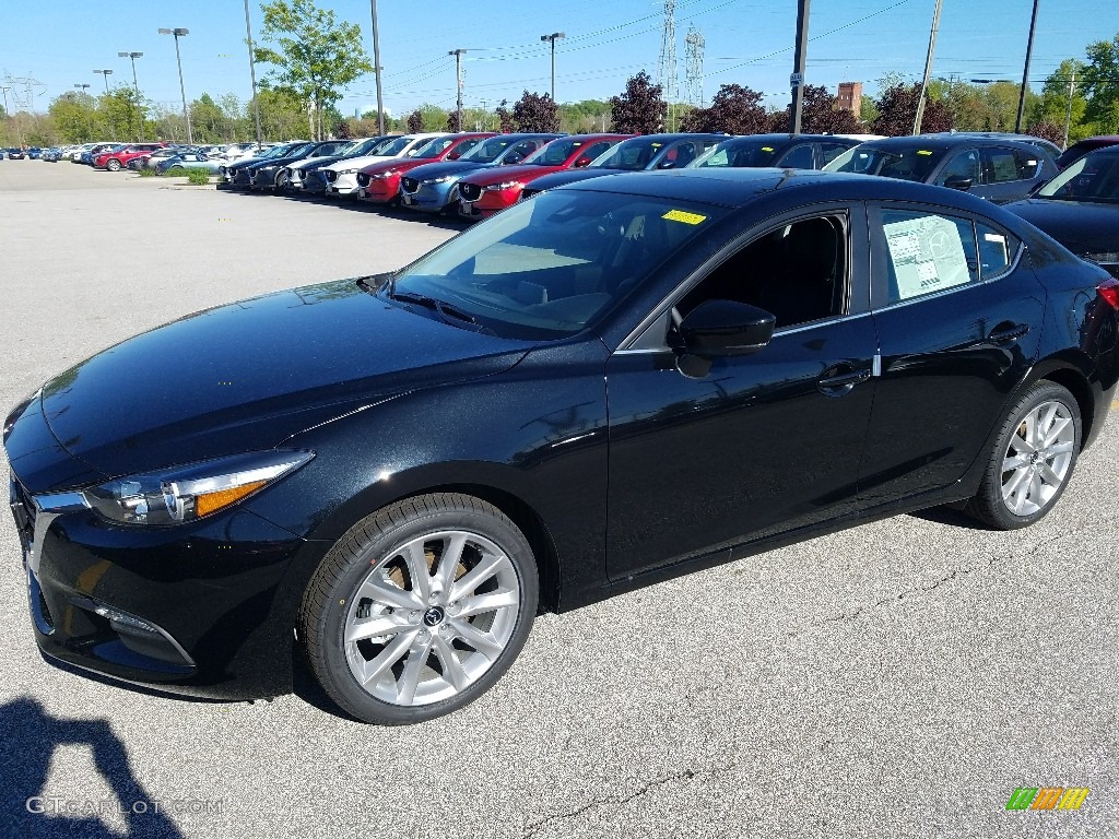 2017 MAZDA3 Touring 4 Door - Jet Black Mica / Black photo #1