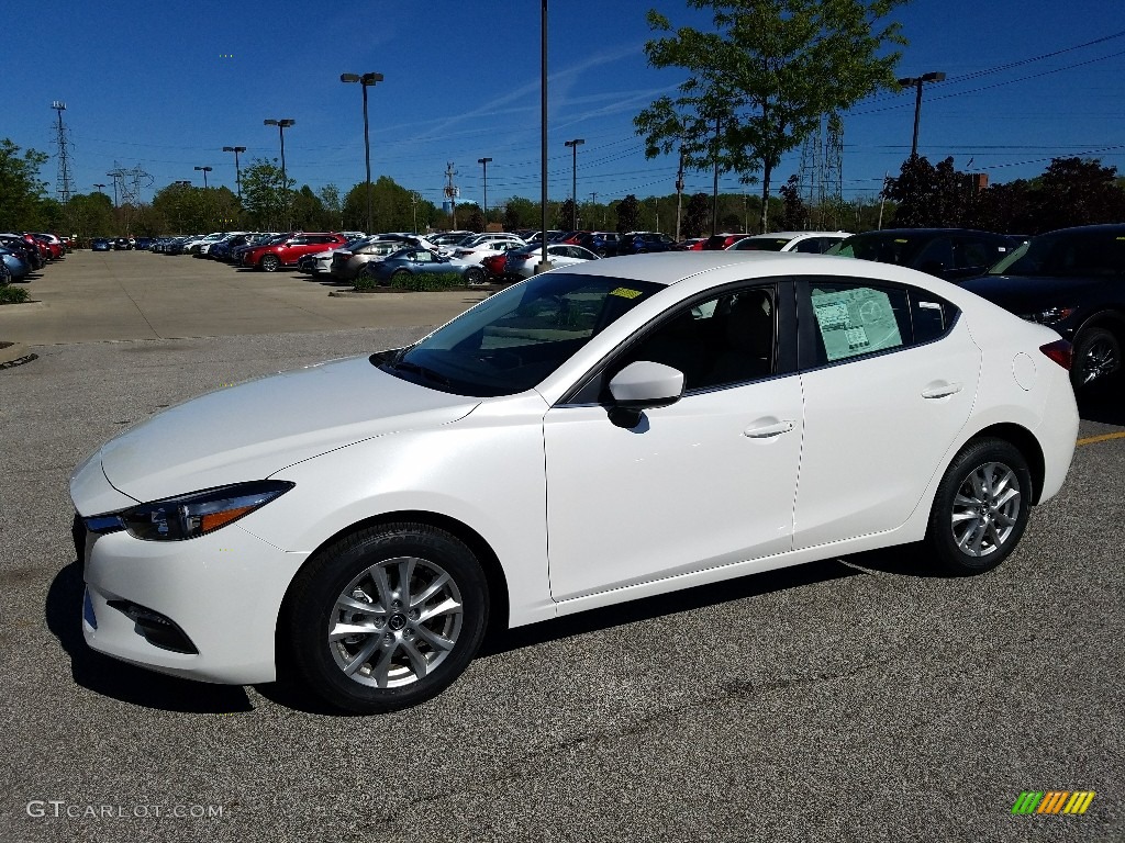 2017 MAZDA3 Sport 4 Door - Snowflake White Pearl Mica / Sand photo #1