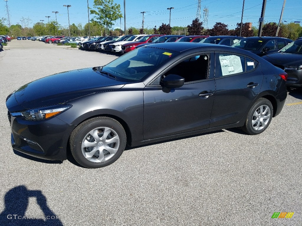 2017 MAZDA3 Sport 4 Door - Machine Gray Metallic / Black photo #1