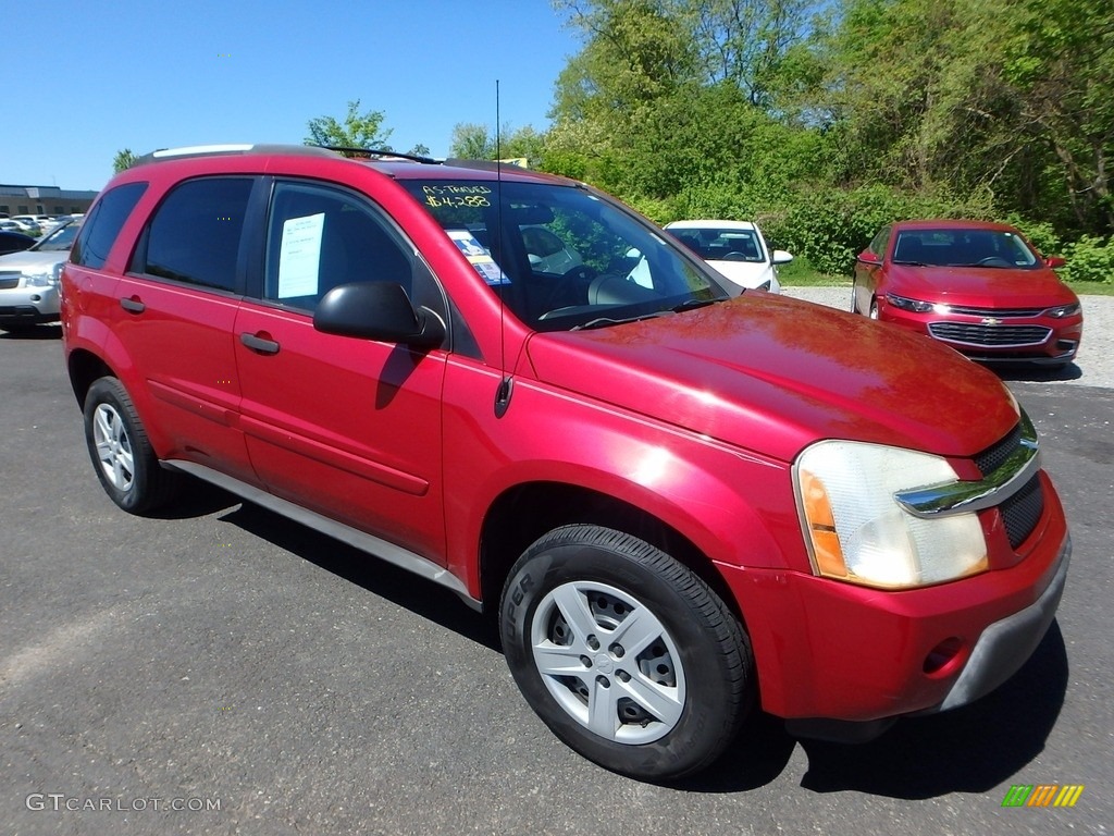 2005 Equinox LS AWD - Salsa Red Metallic / Light Gray photo #5