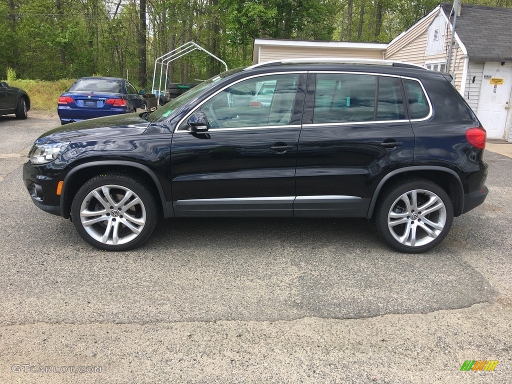 2012 Tiguan SEL - Deep Black Metallic / Beige photo #3