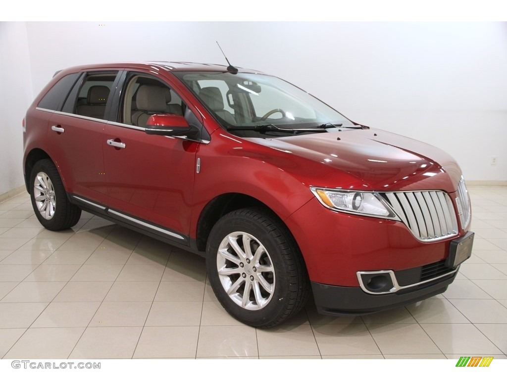 2013 MKX AWD - Ruby Red Tinted Tri-Coat / Medium Light Stone photo #1